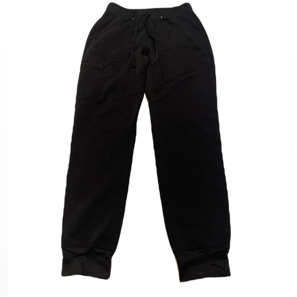 SCRUBSTAR Black Cargo Scrub Pants Joggers - Size Small